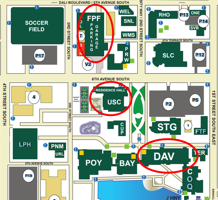 Usf St Petersburg Campus Map USFSP Campus Map – Florida Anthropological Society